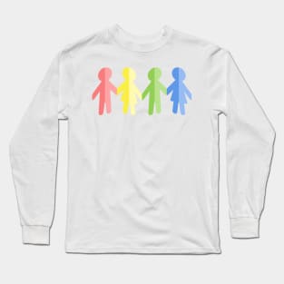 Paper People Or Doll Chain Long Sleeve T-Shirt